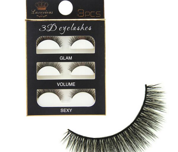 

wholesale-xm44 3pair=1box natural mink false eyelashes long eyelash fake eye lashes extension band makeup wholesale *