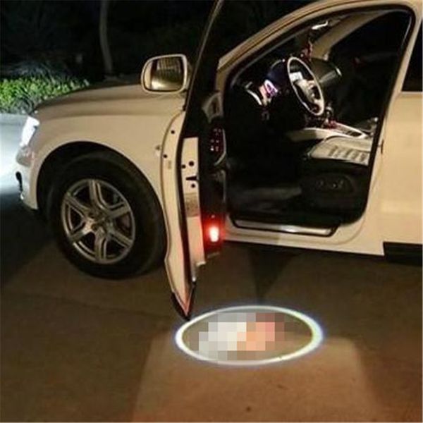 

case for renault case for ferrari car logo led interior lights welcome door ghost shadow lamps 12v