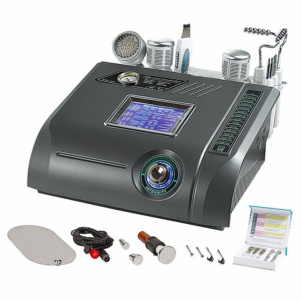 

portable multi-functional beauty equipment mesotherapy no needle electrode facial whitening machine for salon and home use ce, Black;white