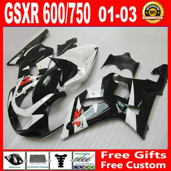 

selling for suzuki gsxr 600 750 00 01 02 03 fairing gsx-r600 r750 2001 2002 2003 fairings kits white black
