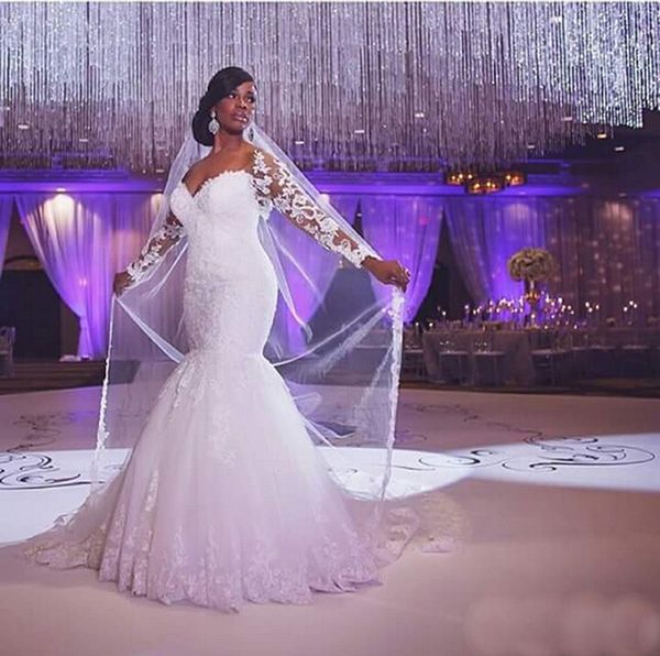 

gorgeous lace applique mermaid white or ivory wedding dresses sweetheart floor length bridal gowns wedding dress exquisite