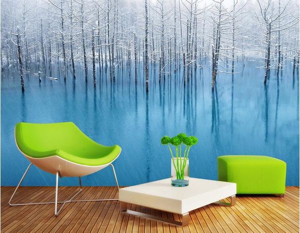 Бумага стены искусства лес пейзаж 3D обои росписи стены стикеры обои papel де parede wallpapers20153025