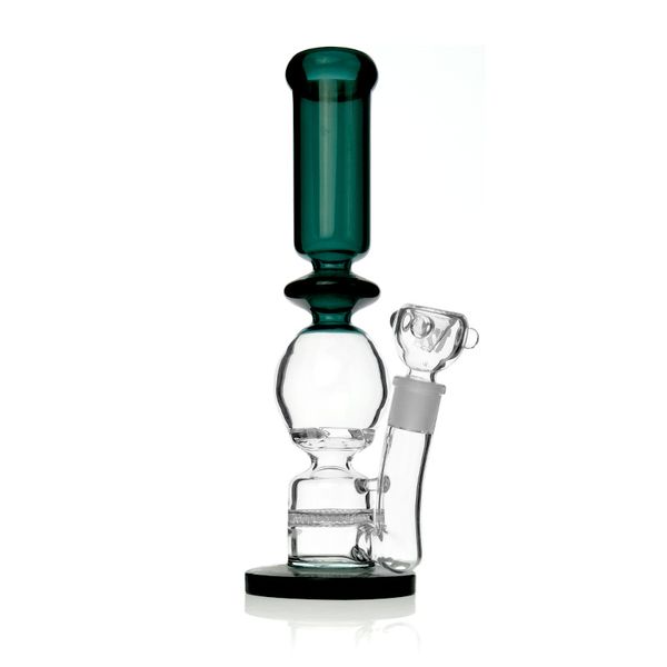 Recycler Honeycomb Perc Glasbong: Farbiges Design mit Kopf im Lieferumfang enthalten