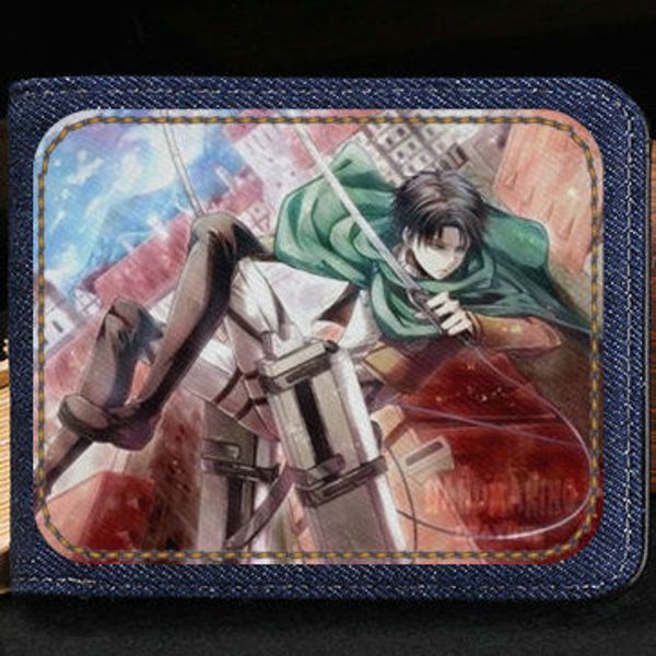 

Levi Ackerman кошелек убить Титан аниме кошелек мультфильм короткие денежные ноты дело