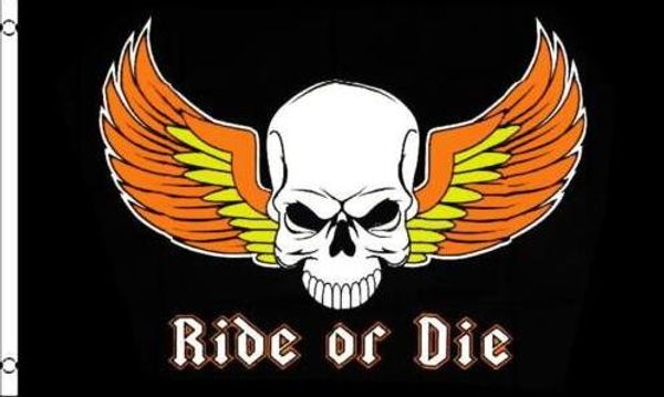 2019 Ride Or Die Skull Wings Flag Banner 150cm 90cm 3 5ft