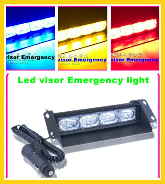 Alta qualidade 12 W Led luz de advertência da viseira do carro, luz estroboscópica led, luz de traço, à prova d 'água