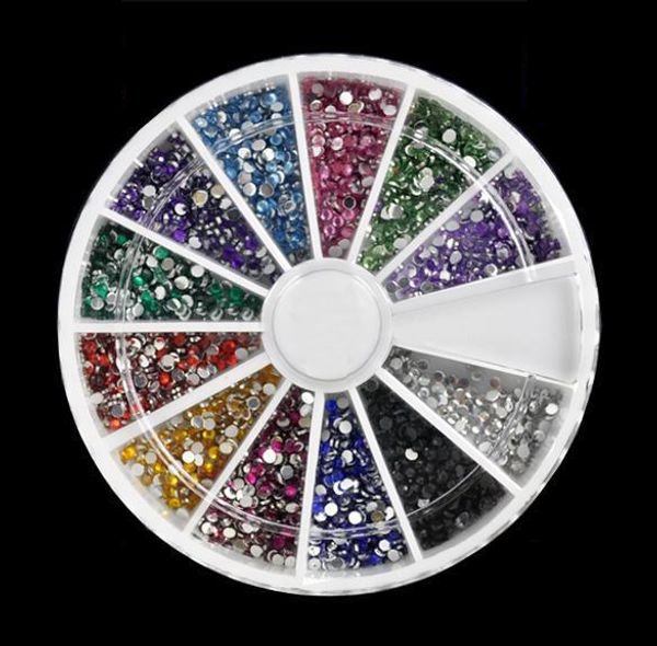 

wholesale- 2014 new fashion 1.5mm 2000pcs 12 colors 3d nail art rhinestones decoration for uv gel acrylic systems 4056 b004, Silver;gold