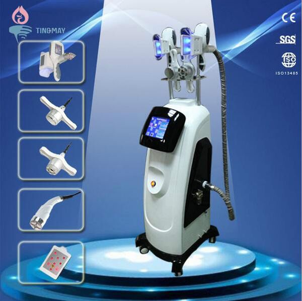 

2018 portable cryolipolysis machine 5 in 1 double cryolipolysis handles multifunction fat e slimming machine