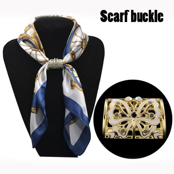 

смешайте цвет ручная роспись бабочки горный хрусталь шарф пряжка кольца держатель для леди ювелирные изделия брошь подарок на день святого в, Gray