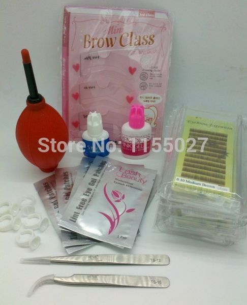 

wholesale-eyebrow extension kit 21 pcs in one eyebrow training teaching set ing
