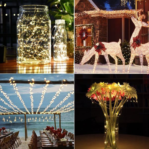 

20 meters 200 led light copper wire solar light string string lights waterproof christmas day lantern copper lights wholesale