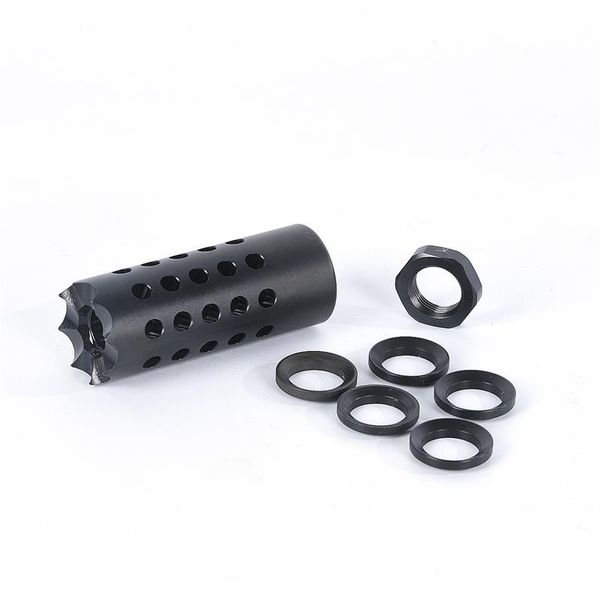 

steel 1/2x28 tpi thread .223 5.56 short competition muzzle brake jam nut and crush washer included