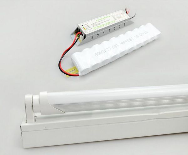 120 dak Tüp + Armatür + battary 25 paket için 18W Acil LED ışığı Lambalar T8 şarj edilebilir LED Tüpler Çökme