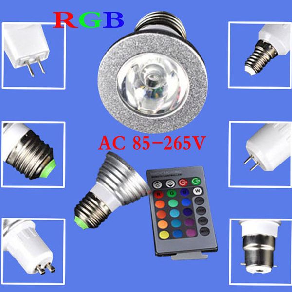 16 Del Proyector A Compre De 85 IR MR16 RGB Lámpara Bombilla Cambio 265V 9W La B22 La Mando Color LED Distancia Del De Con GU10 CA 24keys Del E14 E27 f7g6byvY