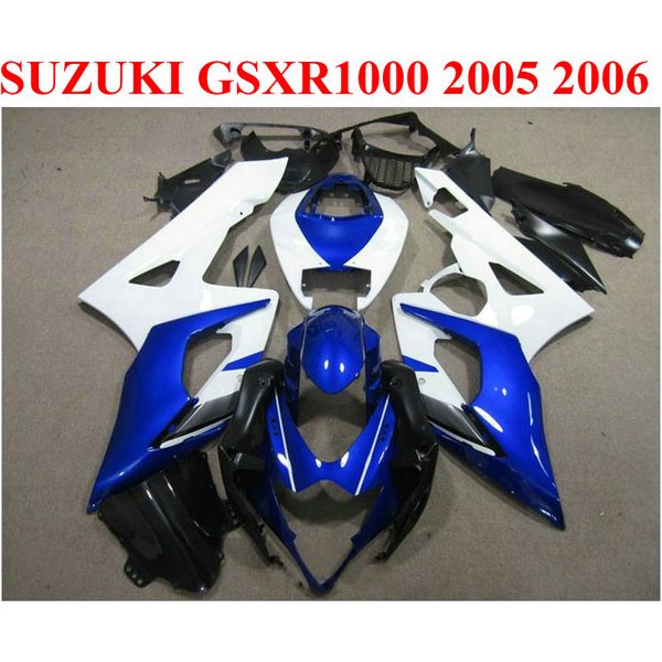 Suzuki 2005 2006 GSXR1000 K5 K6 Mavi Beyaz Siyah 05 06 GSXR 1000 Yeni Fairing Kit TF72 için Set Set