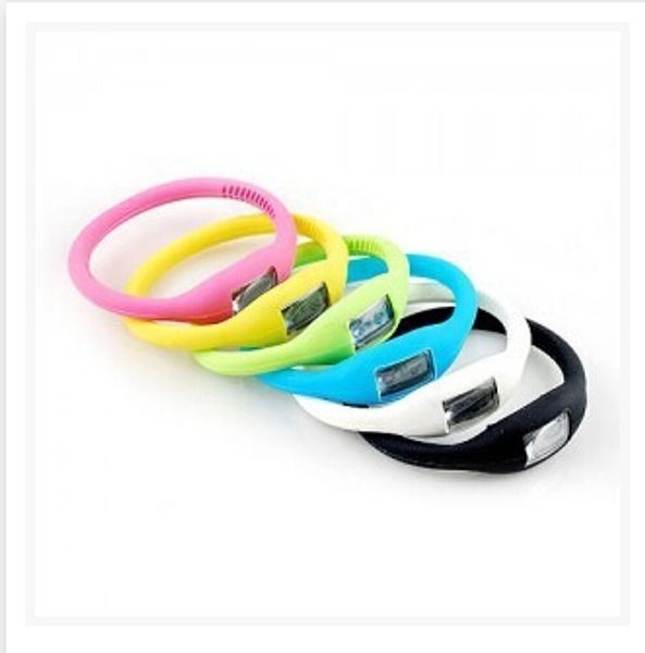 

2015 new sports wrist watch led digital display silicon watches bracelet watch for students/men/women, Slivery;brown