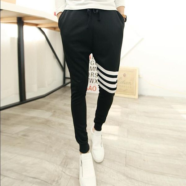

wholesale-hip hop sweat outdoor breathable new arrival new style 2015 fashion casual mens harem pants dance jogger baggy trousers, Black