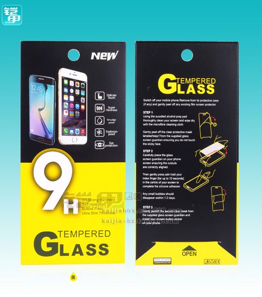 189*88 мм мобильный закаленное стекло-Экран протектор розничная упаковка новый с повесить отверстие бумаги пакет книга стиль коробка пакет сумки