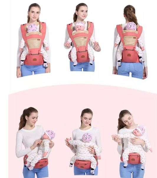 Novo Design infantil Criança Ergonomic Baby Carrier com Hipseat Multi-função respirável Transportadora Mochilas para o infante da criança do bebê Crianças