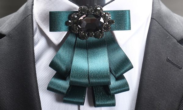 

9 colors new men groom engagement wedding party ribbon resin rhinestone bowtie man's formal suit tuxedo bow tie neckties fashion access, Black;gray