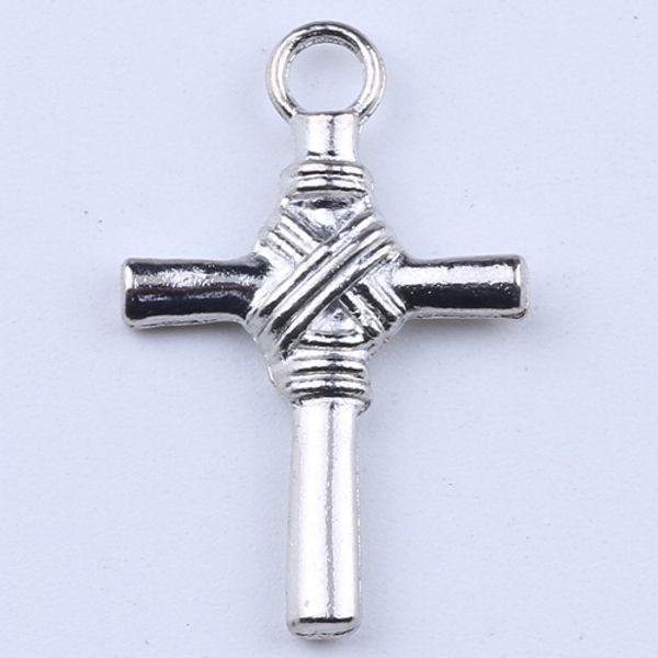

2016 new fashion silver intersecting cross pendant manufacture diy jewelry pendant fit necklace or bracelets charm 400pcs/lot 2000y, Bronze;silver