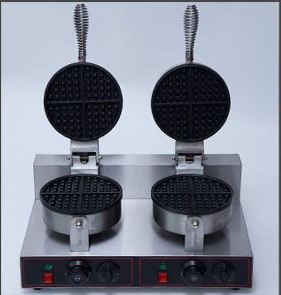 

коммерческая электрическая двойная голова вафельница вафельница пекарь машина с нержавеющей стали антипригарным поверхности 110 в / 220 в бе