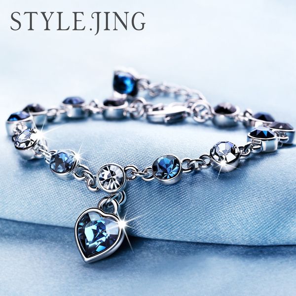 

austrian crystal full diamond bracelet silver plated birthstone crystal jewelry optional multicolor crystal bracelet maxi statemet, Golden;silver