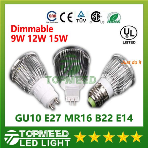 Dimmable 9W 12W 15W SpotlightLED Light Bulb Down Lamp White 110V 220V High Power