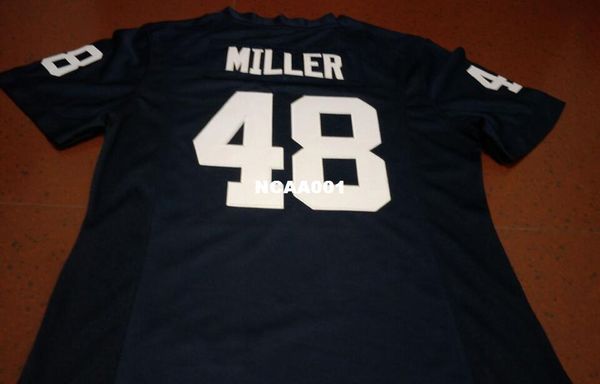 

men #48 white navy shareef miller penn state nittany lion alumni college jersey size s-4xl or custom any name or number jersey, Black;red