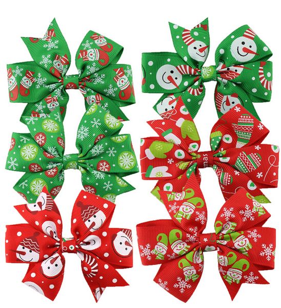 

new fashion toddler baby girl ribbon christmas bowknot hair clip kids bowknot headband for christmas gift, Slivery;white