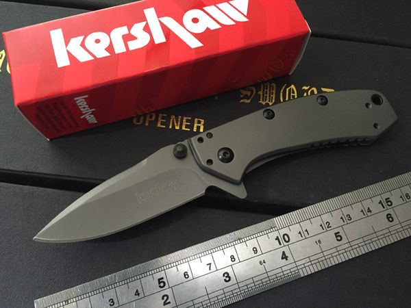

Kershaw Cryo II A/O Folding blade Knife 1556TI 8Cr13Mov stainless steel plain Flipper frame lo Tactical knife pocket knife knives