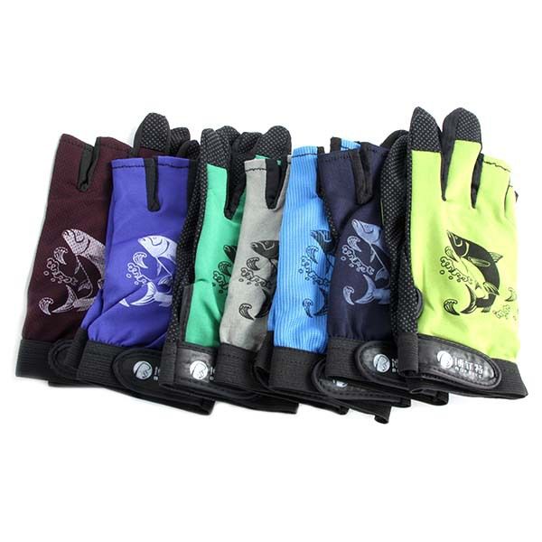 

wholesale-selling 1 pair skidproof resistant half finger pack rod anti-slip gloves new, Blue;gray