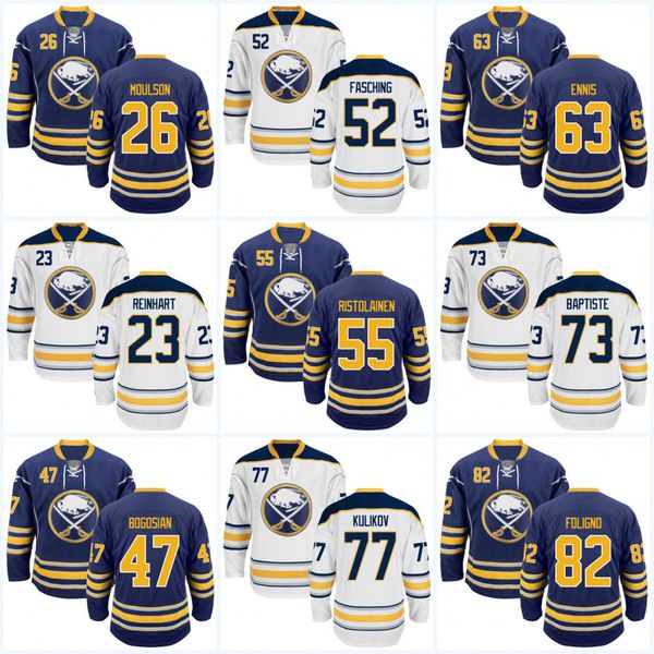 

Youth Buffalo Sabres 47 Zach Bogosian 52 Hudson Fasching 55 Rasmus Ristolainen 63 Tyler Ennis 73 Nicholas Baptiste Hockey Jerseys