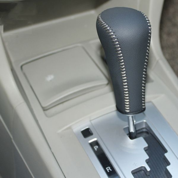 

mitsubishi lancer-ex automatic gear cover hand sewing diy auto interior decoration car styling genuine leather lancer gearshift covers