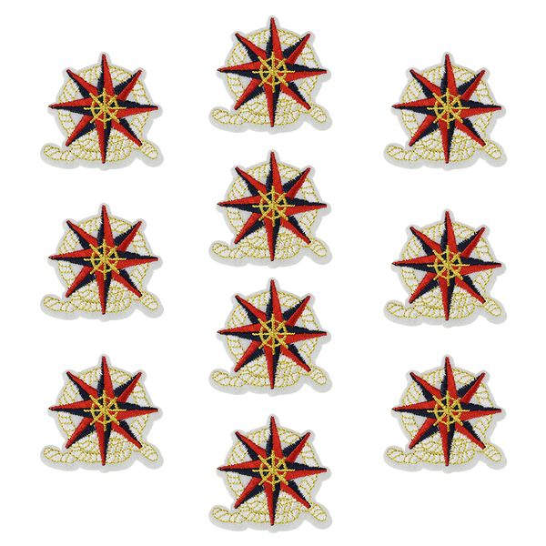 

1pcs star rudder patches for clothing shoes iron on transfer applique patches for garment jacket diy sew on embroidery badge patch, Black