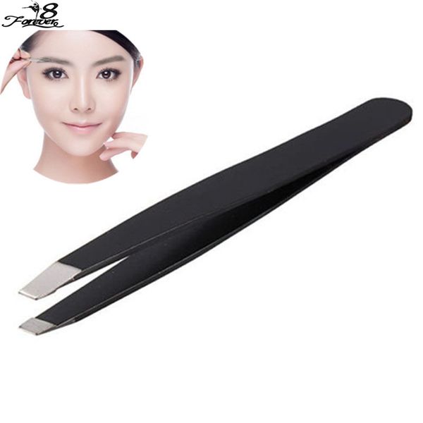 

Wholesale-1 pcs Professional Stainless Steel Slant Tip Hair Removal Eyebrow Tweezer Makeup Tool Pink Color