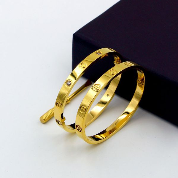 

luxury classic design cross love bracelets bangles for woman with screwdriver lovers wristband bangle rose gold titanium screw cuff bracelet, Black