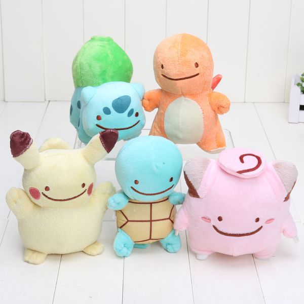 

5шт 12-15см Пикачу Чармандер Squirtle Bulbasaur Clefairy Ditto Metamon Плюшевые игрушки Мягкая игрушка