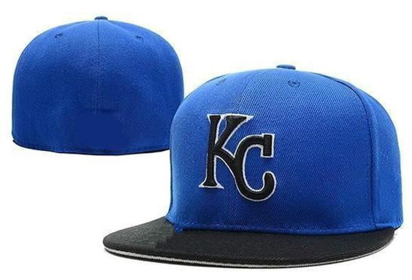 

2017 new kc fitted hats baseball hats sports hats for men and women high quality, Blue;gray