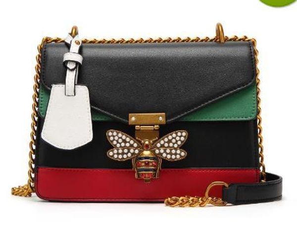 

ruil women color splicing little bee bags fashion zipper designer handbag casual shoulder messenger bag new sac femme