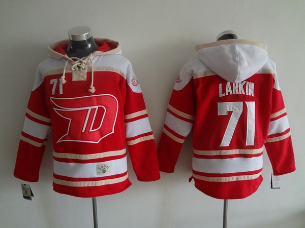 

old time ice hockey jerseys 2016 stadium series red wings 71 dylan larkin red hoodie jerseys sweatshirts jacket, Black;red