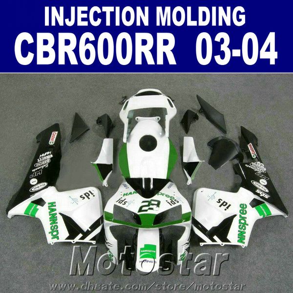 

100%fit +7gifts white for honda cbr 600rr fairing 2003 2004 injection molding 03 04 cbr600rr abs custom fairing tr3a