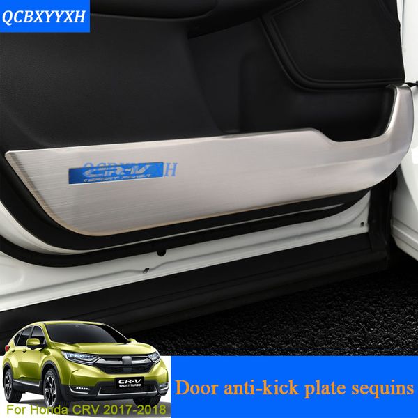 Car Interior Door Protector Side Edge Protection Pad For Honda Crv Cr V 2017 2018 Car Stickers Anti Kick Mat Car Styling Decorations For Car