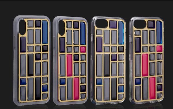 

mini order 3 pcs fashion luxury phone case diamond style phone cover for iphone 6/6s /7/8 dhl lower 2kg used epackage