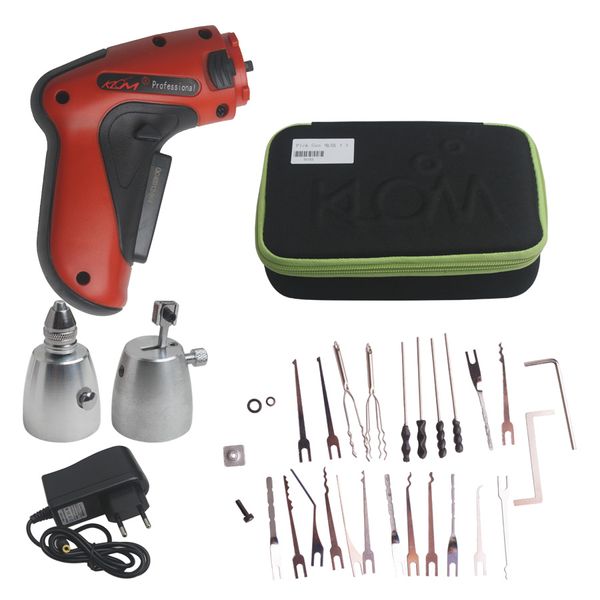 KLOM Cordless Electric Lock Pick Gun Auto Pick Guns Lockpicking Ferramentas de serralheiro