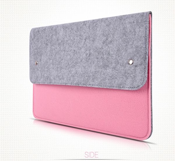 

button storage lapbag untuk 15 inch felt notebook computer bag case drop shipping can be customized adding logo