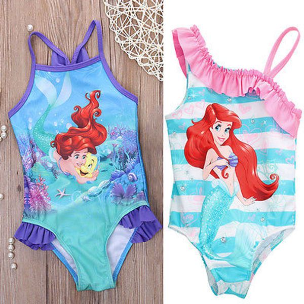 

wholesale- girls one piece little mermaid ballet swimwear bikini meisje girls bathing suits baby swimming suit toddler, White;black