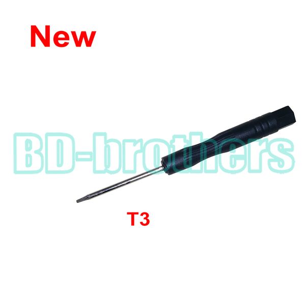 New Stype Black T3 Cacciavite Torx Cacciavite Strumento aperto per disco rigido Circuito Telefono Apertura Riparazione 3000 pz / lotto