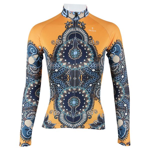 Vendita all'ingrosso-calda!!! Abito giallo Maglia da ciclismo invernale da donna 2015 Abbigliamento sportivo Manica lunga Abbigliamento da ciclismo Bicyle jersey Abbigliamento da ciclismo