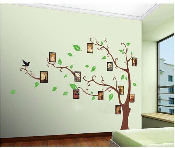 

large brown p trees 3d wall sticker beauty/wall decals/removable pvc wall decor stickers/dropshipping120*170cm